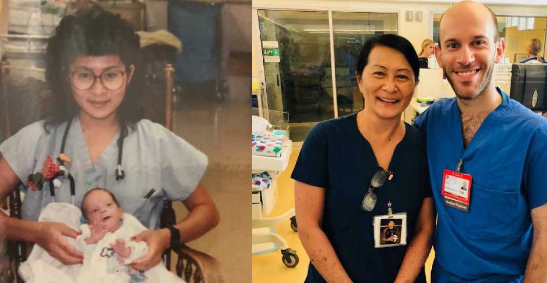 Enfermera termina trabajando con bebé que cuidó hace 28 años