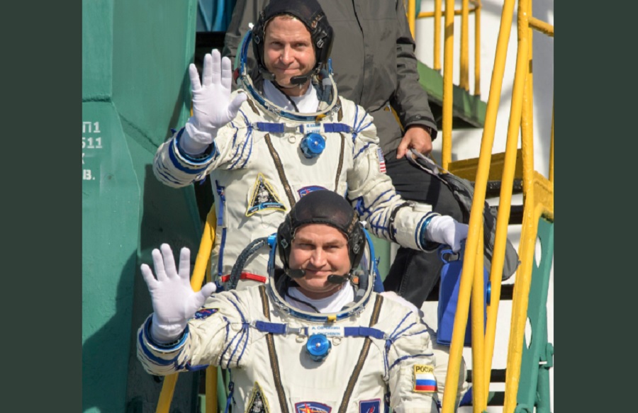 Aleksei Ovchinin y Nick Hague. Tripulación del Soyuz