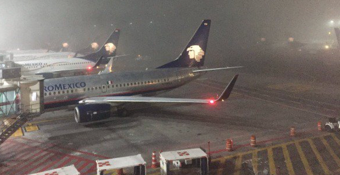 Aeropuerto Internacional CDMX suspende operaciones por banco de niebla