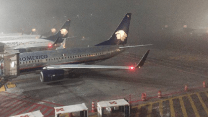 Aeropuerto Internacional CDMX suspende operaciones por banco de niebla