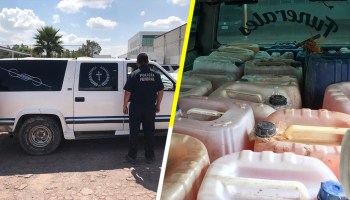 Encuentran carroza fúnebre con mil 150 litros de gasolina en Hidalgo