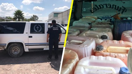 Encuentran carroza fúnebre con mil 150 litros de gasolina en Hidalgo