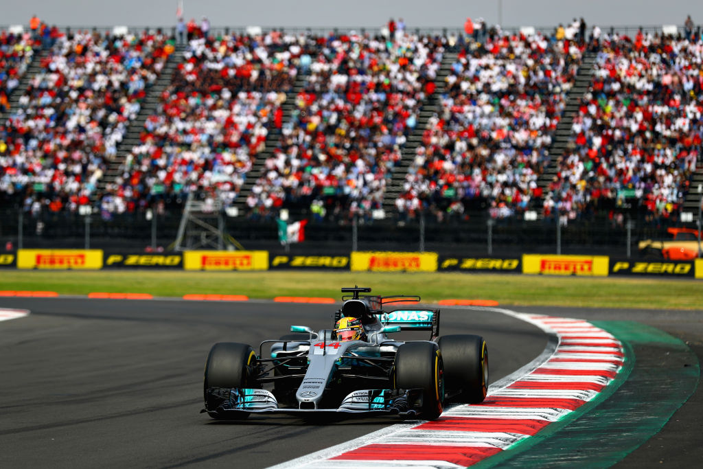 Hamilton durante el Gran Premio de México 2017
