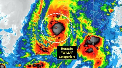 Huracán Willa se dirige hacia el norte, es categoría 4