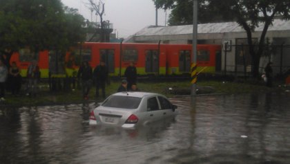 Inundación en Metro Indios Verdes