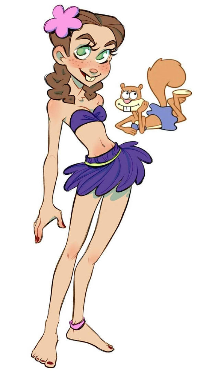 Así se verían los personajes de Bob Esponja si fueran humanos 