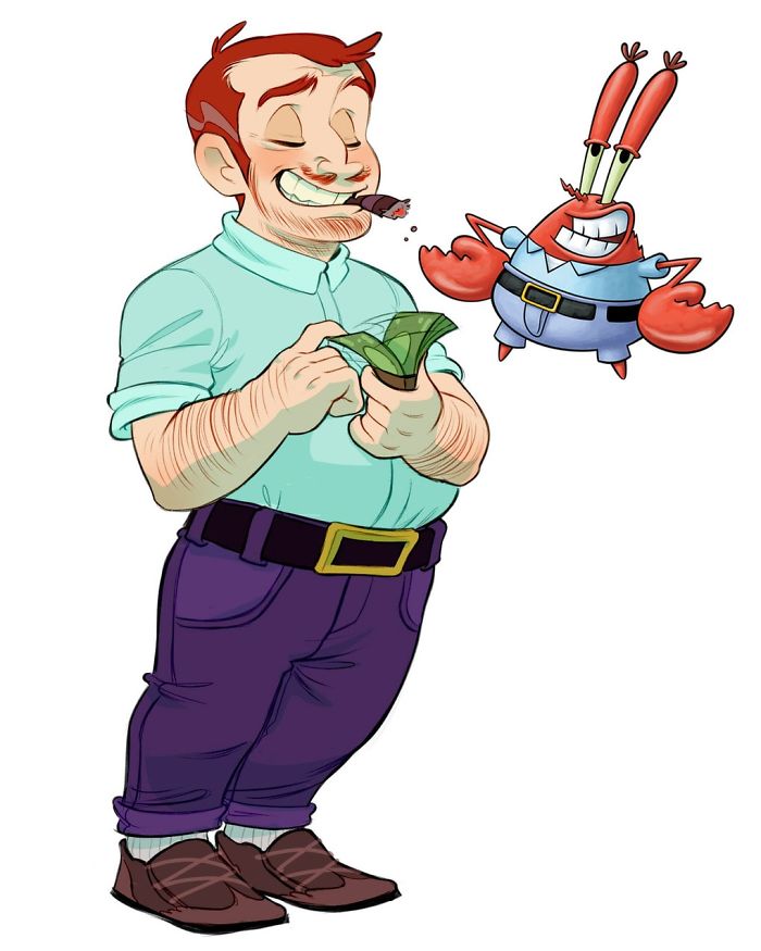 Así se verían los personajes de Bob Esponja si fueran humanos 