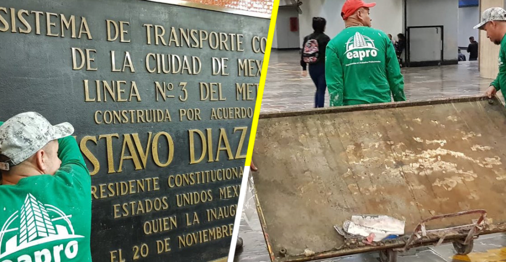 A 50 años del 2 de octubre 1968: quitan placas de Díaz Ordaz en Metro CDMX