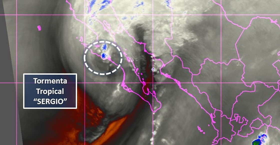 La tormenta tropical Sergio ya tocó tierra en Baja California Sur