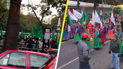 Desde Tlatelolco y el Ángel de la Independencia; campesinos marchan al Zócalo
