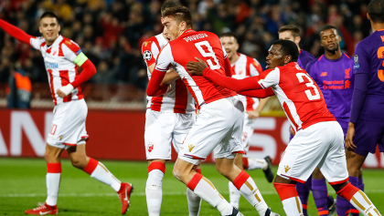Estrella Roja sorprendió al Liverpool; Monaco casi eliminado