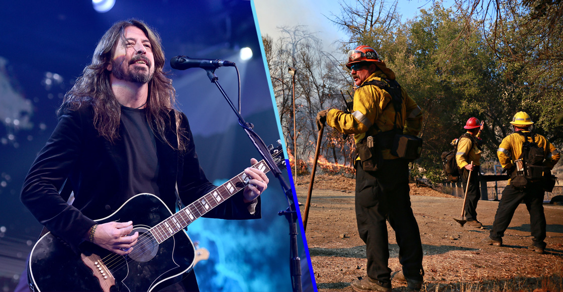 Héroes sin capa: Dave Grohl preparó un asado BBQ para bomberos de California