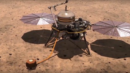 La sonda espacial InSight de la NASA llegó a Marte y esta es la primera foto