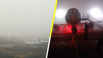 Las operaciones en el AICM se encuentran suspendidas por banco de niebla