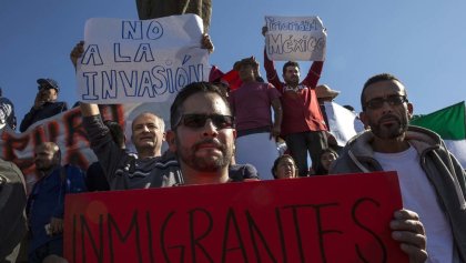 Protesta en Tijuana contra migrantes