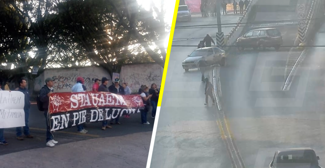 Trabajadores de la UAEM bloquean entradas a Cuernavaca, exigen el pago de sus salarios