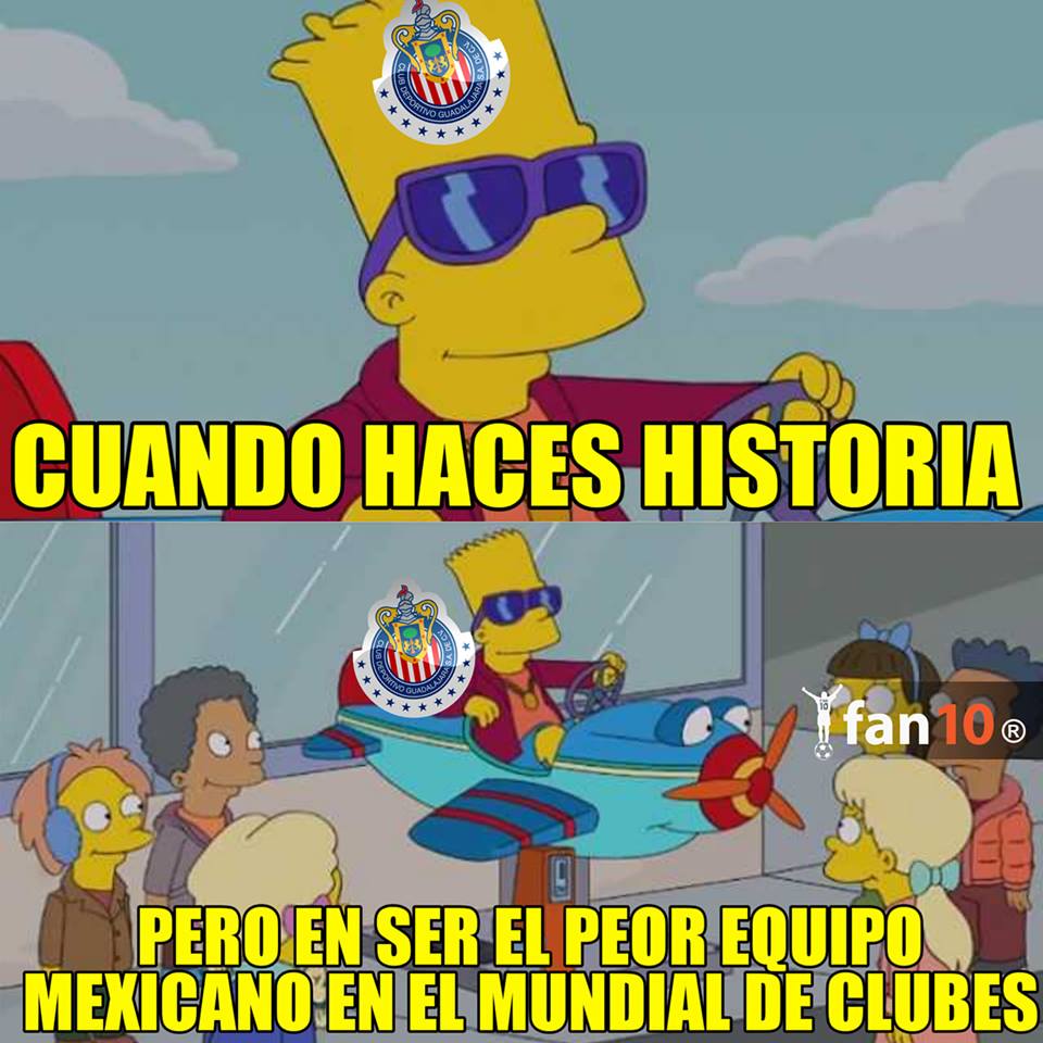El fracaso de Chivas en el Mundial de Clubes inundó de memes las redes sociales