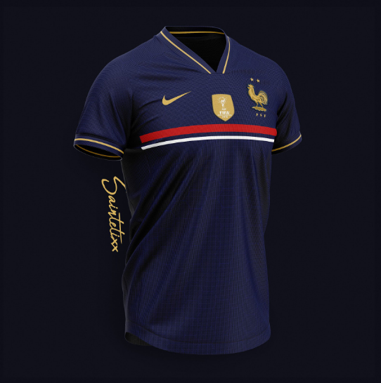 ¡Qué elegancia la de Francia! Checa la camiseta del Campeón del Mundo creada por un artista