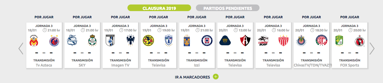 ¿Cómo, cuándo y dónde ver en vivo la Jornada 3 del Clausura 2019?