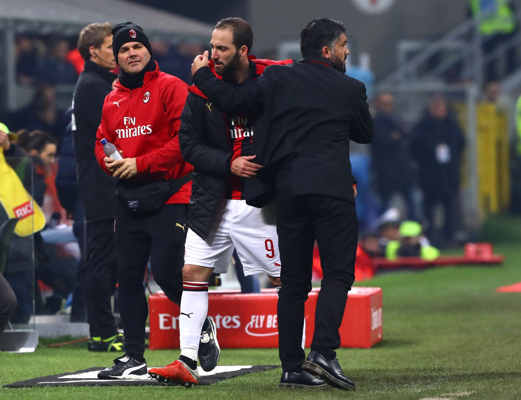 Gattuso no piensa retener más a Higuaín y le da ‘luz verde’ para que se vaya al Chelsea