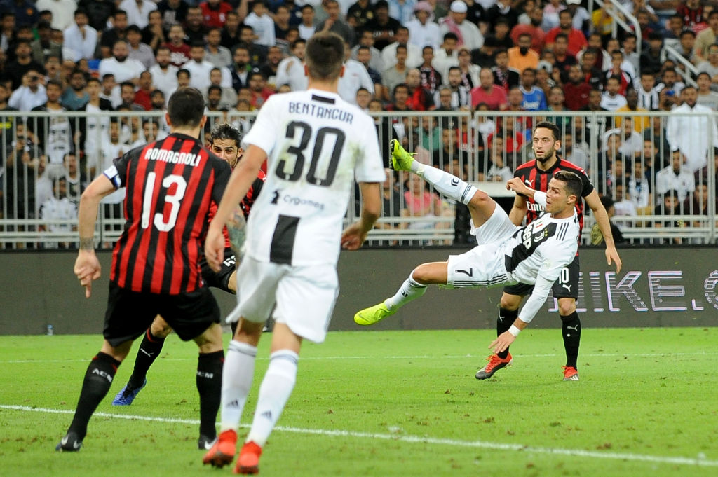 ¡El 'Comandante'! Cristiano Ronaldo le anotó gol al Milan en la Supercopa de Italia
