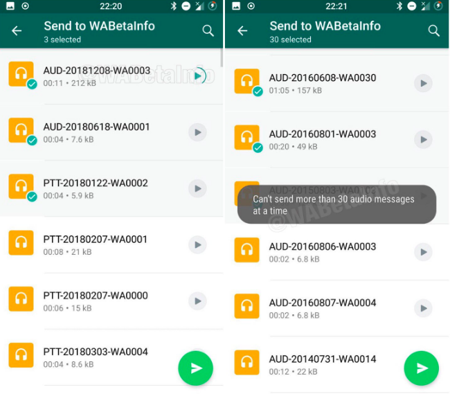 Pa' que no te canses: Ya podrás enviar más de un audio a la vez en WhatsApp