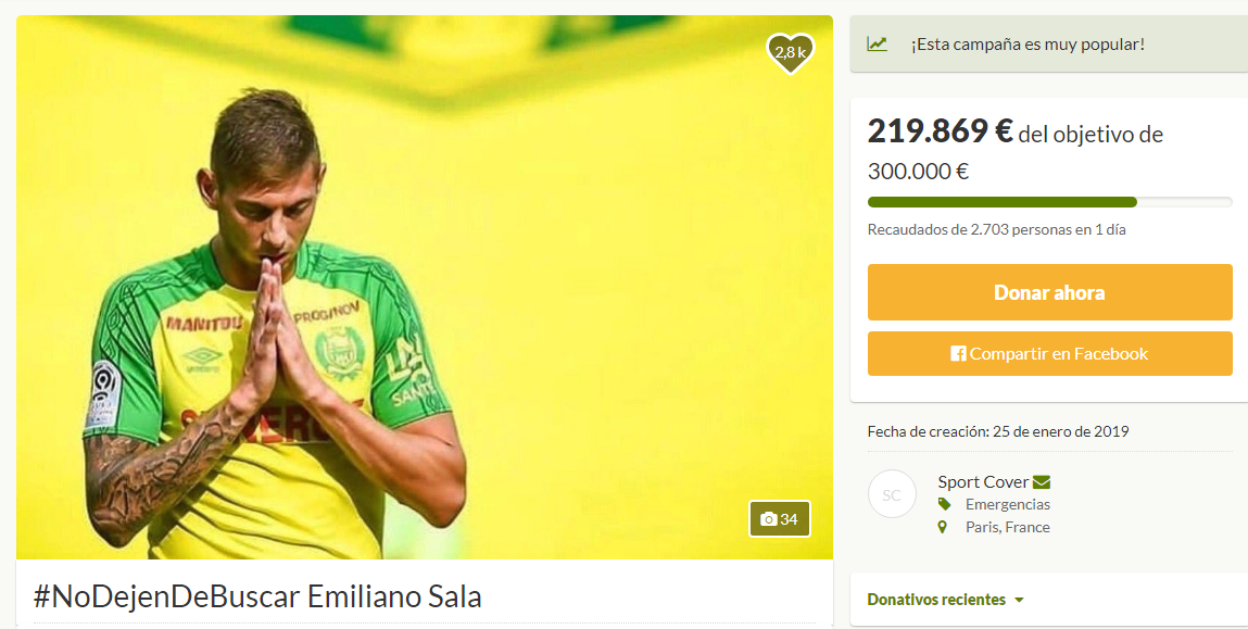 ¡Gesto de crack! Rabiot donó 25 mil euros para reanudar la búsqueda de Emiliano Sala