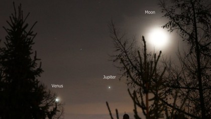 Usuarios comparten las alineación perfecta entre Venus, Júpiter y la Luna