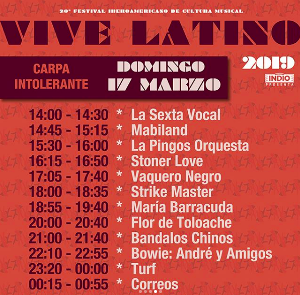 ¡Ya están los horarios del Vive Latino! Acá te damos toda la información: