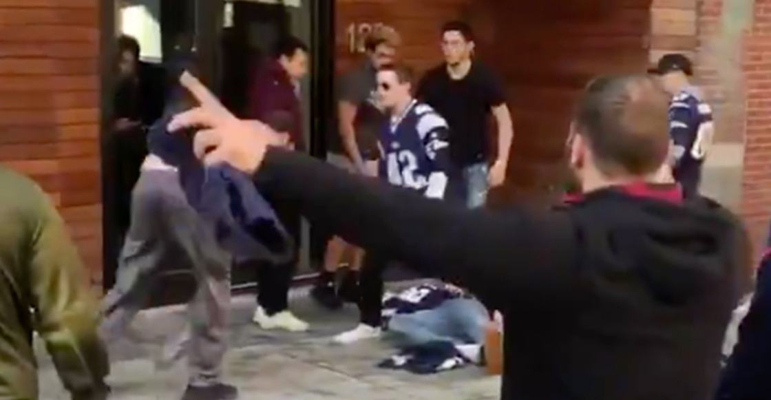 ¡Ah no bueno! Fans de los Patriots protagonizan pelea en festejos por el Super Bowl