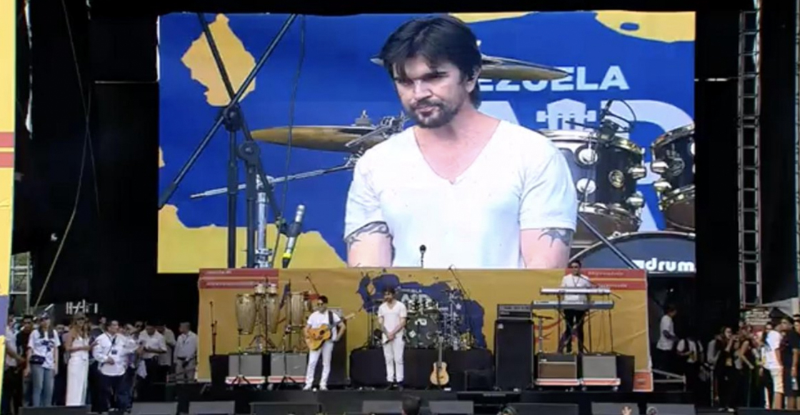 Juanes detuvo dos veces su concierto en Venezuela Aid Live por disturbios en el público