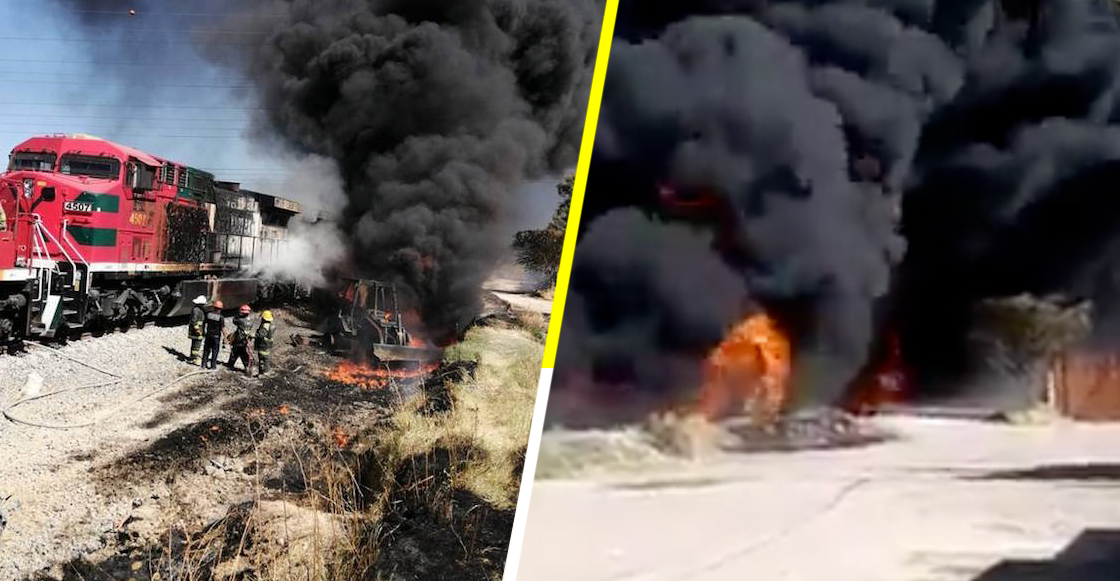 Y en Aguascalientes, explota una pipa tras chocar con un tren de Ferromex