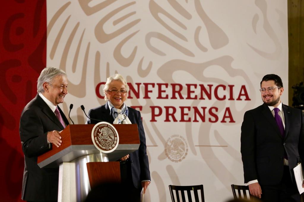 AMLO y Olga Sánchez Cordero