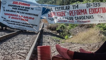 La CNTE mantiene bloqueos en tres puntos ferroviarios de Michoacán