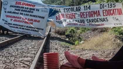 La CNTE mantiene bloqueos en tres puntos ferroviarios de Michoacán