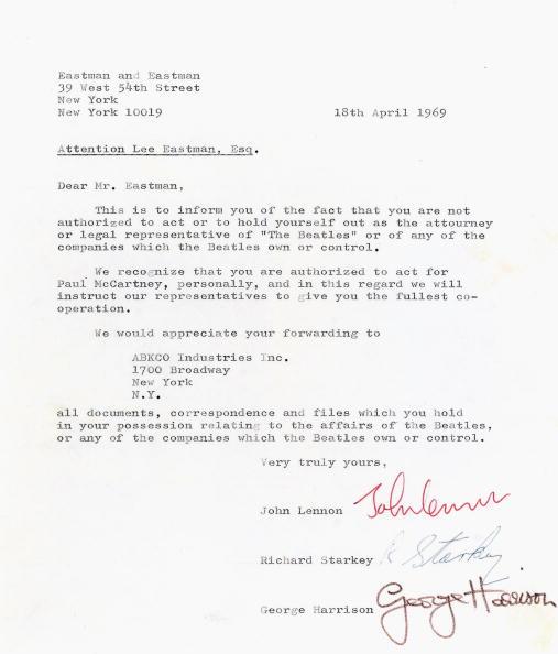 Cartas antes de la tragedia: Subastan cartas de The Beatles antes de su separación