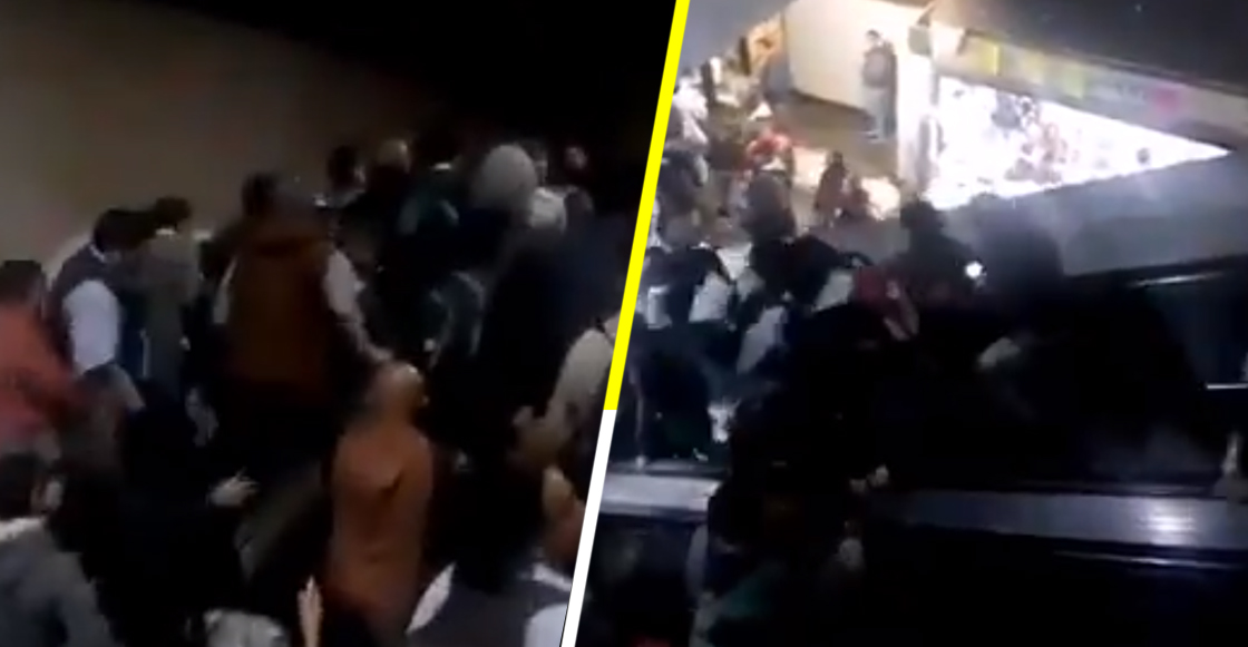Video: Colapsan escaleras del metro Tacubaya; madre y bebé caen de ellas