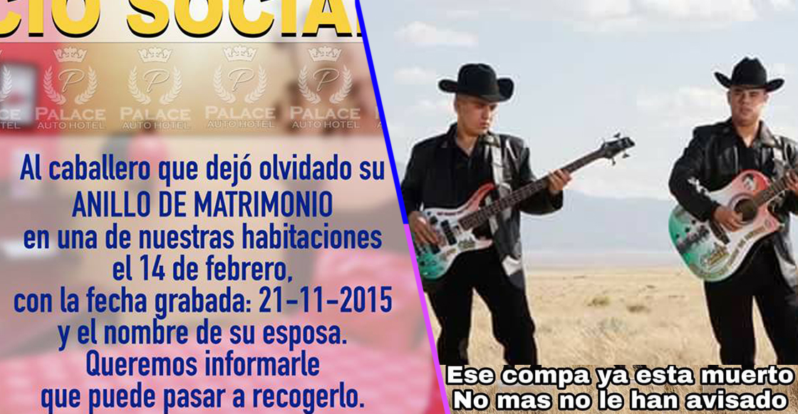 Como cuando el 14 de febrero pierdes tu anillo de matrimonio en el motel y te buscan para regresártelo