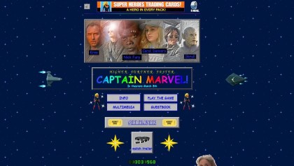 Captain Marvel - Sitio web noventero