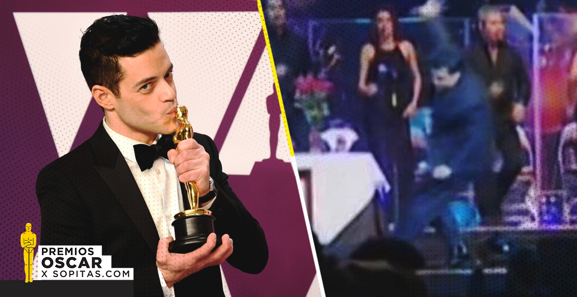 Rami Malek aplica un Juan Gabrielazo y cae del escenario de los Oscar 2019