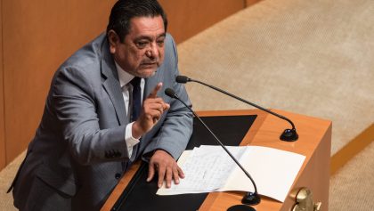 CIUDAD DE MÉXICO, 11DICIEMBRE2018.- Félix Salgado Macedonio, senador por Morena en el Senado de la República, durante su intervención en tribuna durante la sesión del pleno.