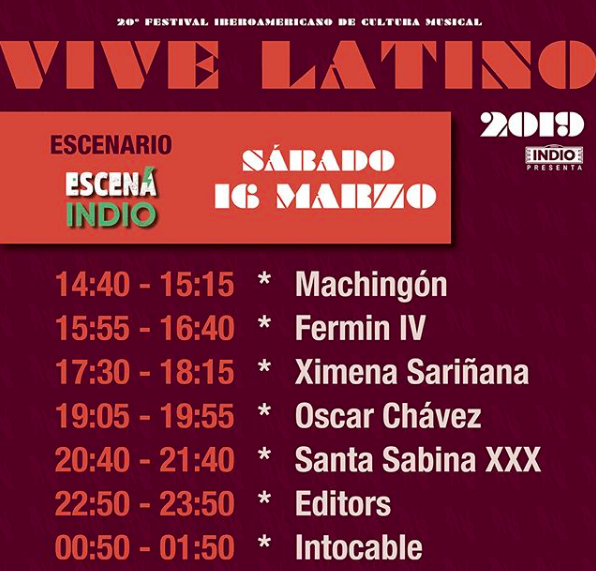 ¡Ya están los horarios del Vive Latino! Acá te damos toda la información: