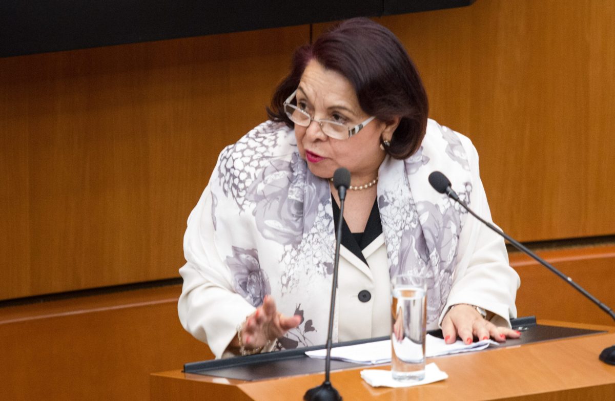 CIUDAD DE MÉXICO, 04MARZO2019.- Celia Maya García, candidata a magistrada de la Suprema Corte de Justicia de la Nación, durante su comparecencia en el H. Senado de la República.