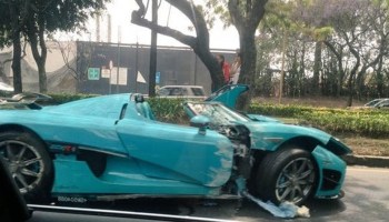 Chocan Koenigsegg valuado en 30 millones de pesos en la Ciudad de México