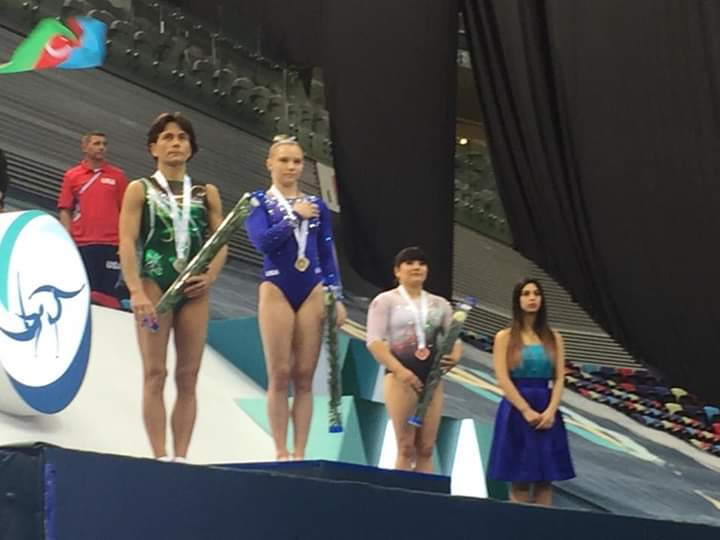 ¡Grande entre las grandes! Alexa Moreno se colgó la medalla de bronce en la Copa del Mundo de Bakú