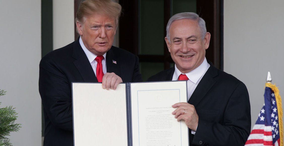 Trump desafía al mundo y reconoce la soberanía de Israel en los Altos del Golán