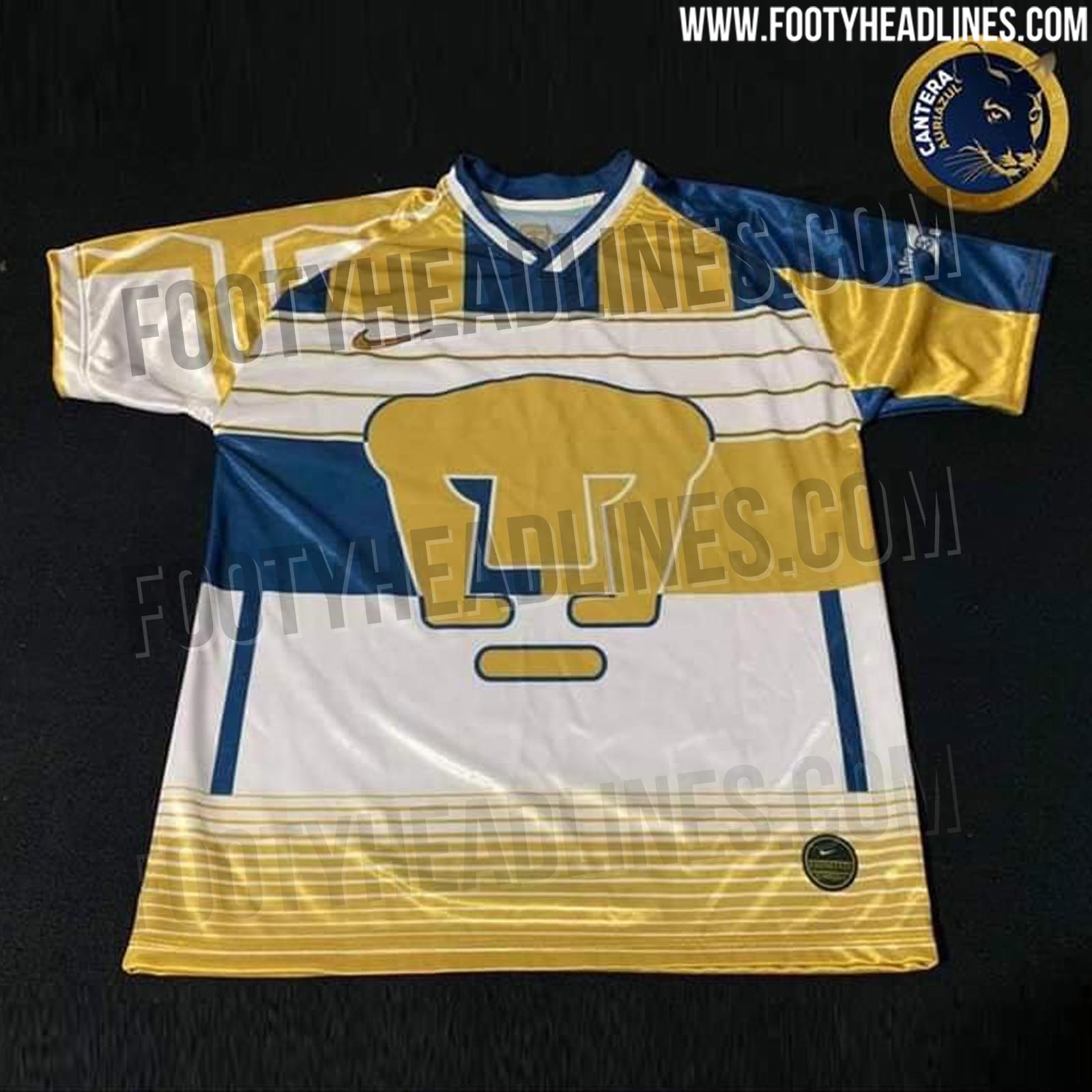 Este sería el uniforme de Pumas mezclando playeras de 1995 al 2002