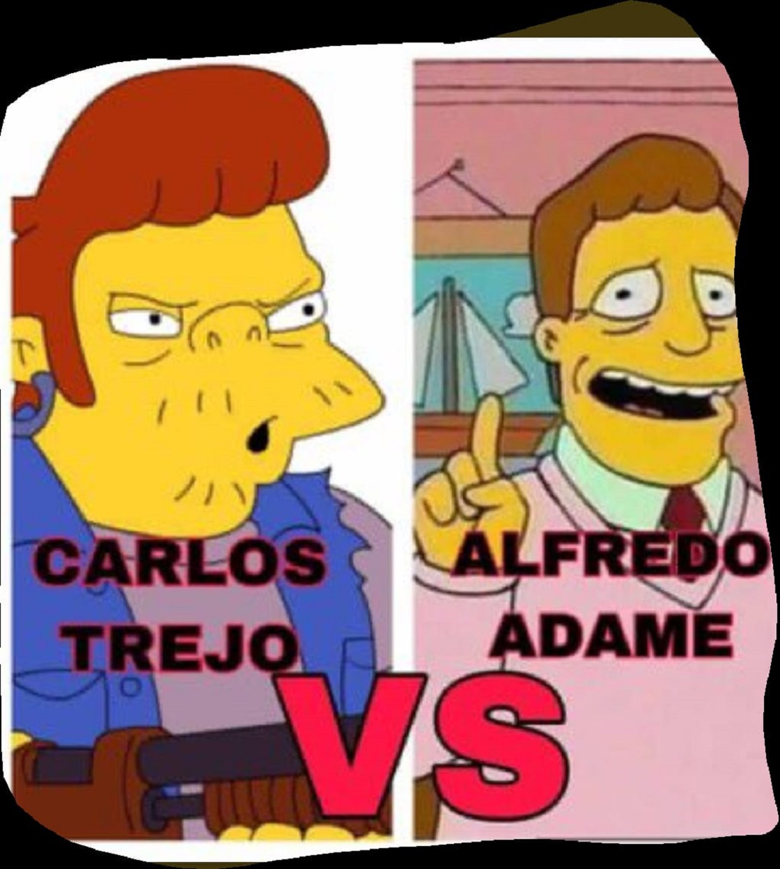 Carlos Trejo vs Alfredo Adame - Meme de Los Simpson