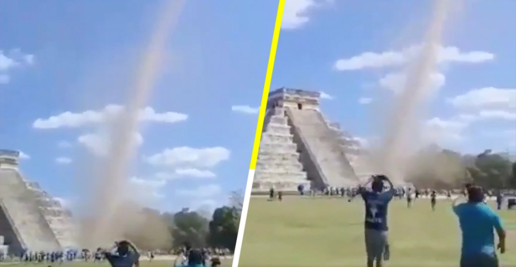 ¿Será Kukulcán? Captan remolino cerca de pirámide en Chichen Iztá