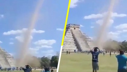 ¿Será Kukulcán? Captan remolino cerca de pirámide en Chichen Iztá